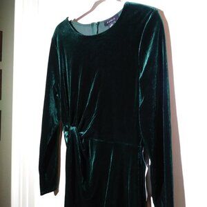 B. Darlin Dark Green Emerald Velvet / Velour Dress | Party/Holiday Dress